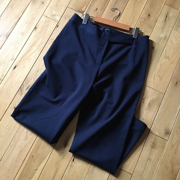 Bylyse Dark Navy Blue Trousers - Picture 5 of 12